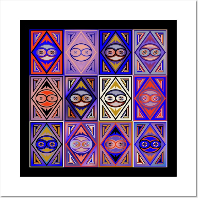 Geometric Roman Mosaic_001 Wall Art by Mosaicblues